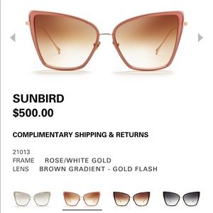 Sita rose gold sunbird sunglasses!  Brand new ❤️